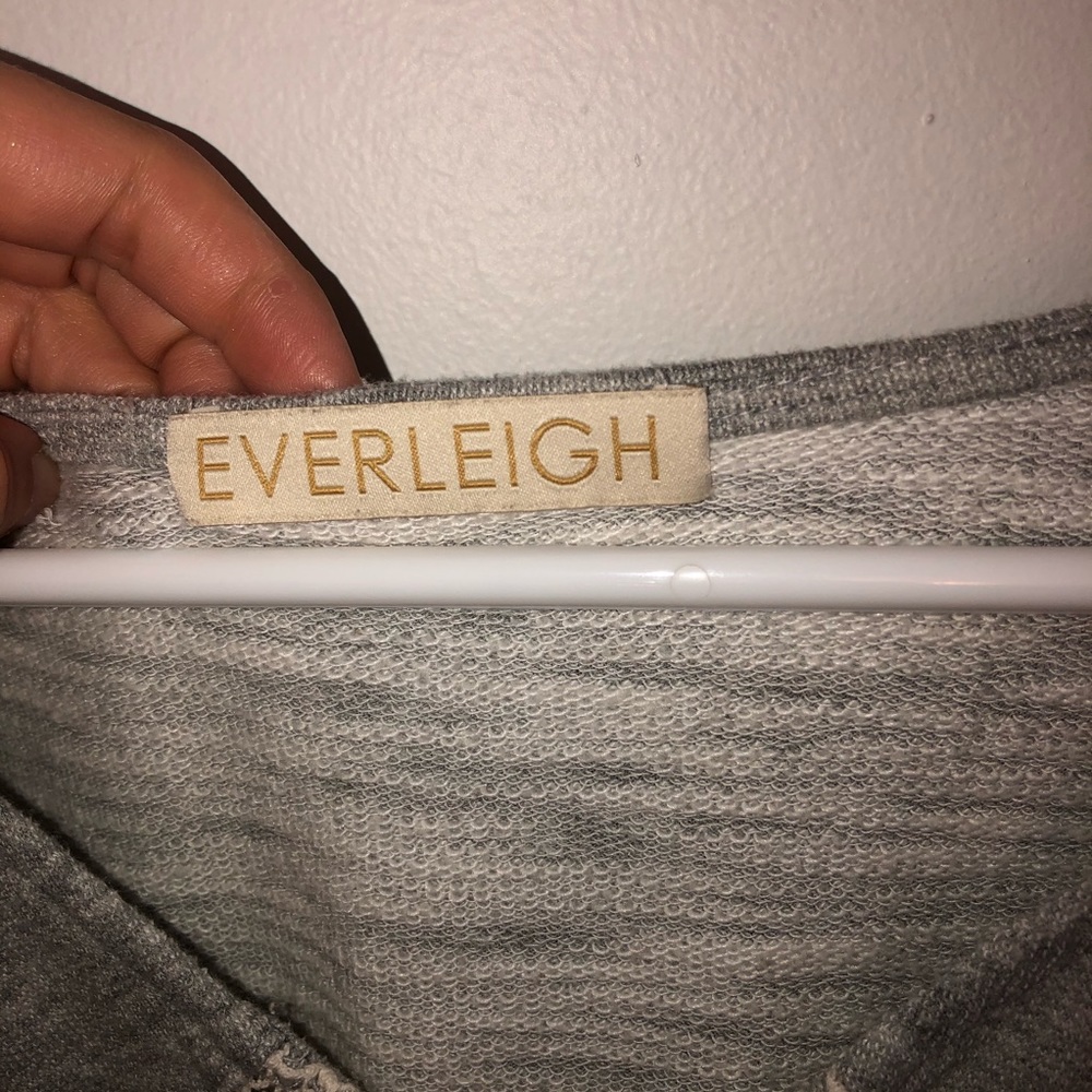 Everleigh Lace Insert Grey Sweatshirt Long Sleeve - Picture 3 of 6